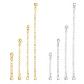 8pcs Plated Copper Extension Chain Lobster Clasps Connectors Metal Extended Tail Chains For Jewelry Making DIY Bracelet Necklace