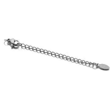 10pcs Stainless Steel Extension Extended Tail Chains Lobster Clasps Connectors DIY Jewelry Making Findings Bracelet Necklaces