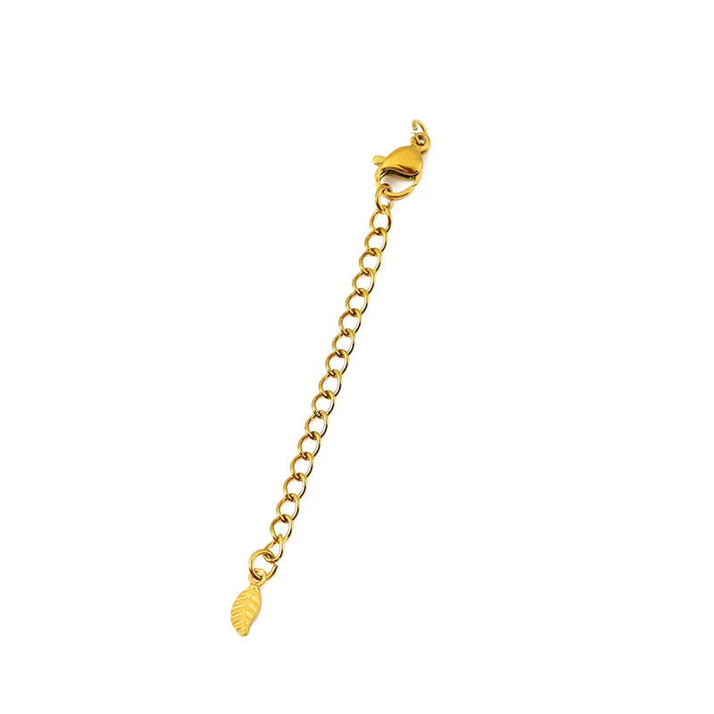 10pcs PVD Never Fade Stainless Steel Extender Extension Chain Extended Tail Chains Lobster Clasps For Necklace Jewelry Making