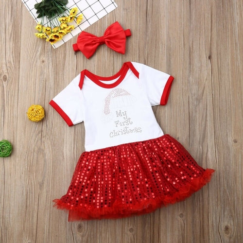 2pcs sets Christmas Baby Girl clothes Christmas