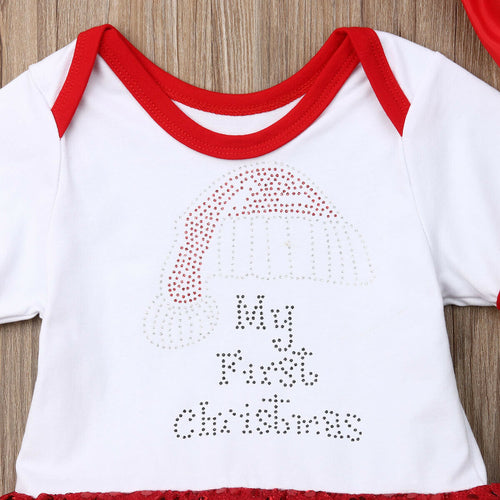 2pcs sets Christmas Baby Girl clothes Christmas
