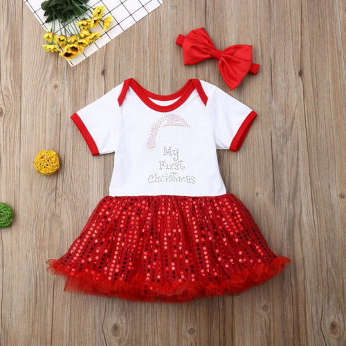 2pcs sets Christmas Baby Girl clothes Christmas