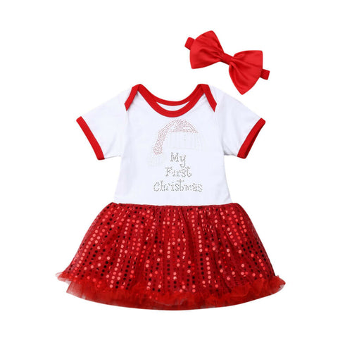 2pcs sets Christmas Baby Girl clothes Christmas