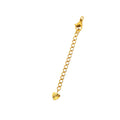10pcs PVD Never Fade Stainless Steel Extender Extension Chain Extended Tail Chains Lobster Clasps For Necklace Jewelry Making