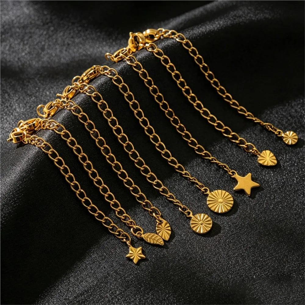 10pcs Stainless Steel Extension Extended Tail Chains Lobster Clasps Connectors DIY Jewelry Making Findings Bracelets Necklaces