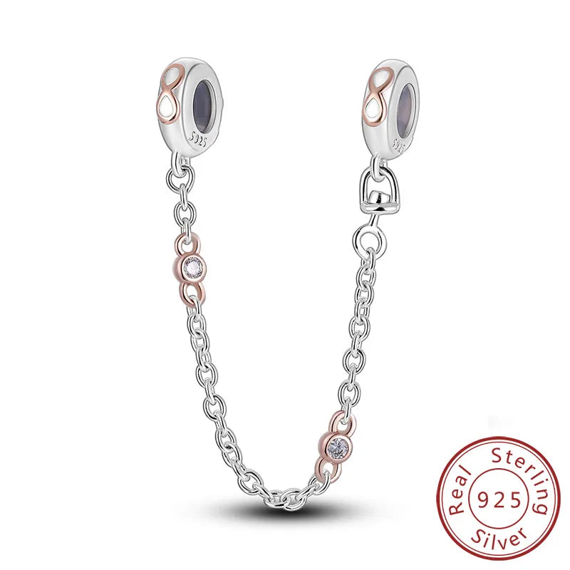 Silver Bow Charms 925 Sterling Silver Pink Heart-shaped Bow Pendants Charms Beads Fit Original S925 Bangle Bracelets DIY Jewelry