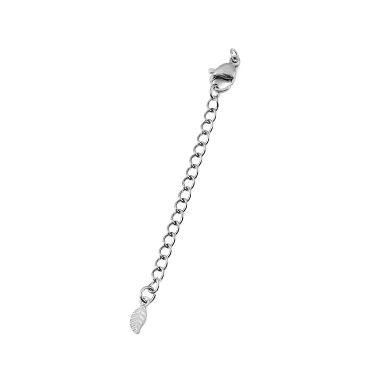 10pcs PVD Never Fade Stainless Steel Extender Extension Chain Extended Tail Chains Lobster Clasps For Necklace Jewelry Making