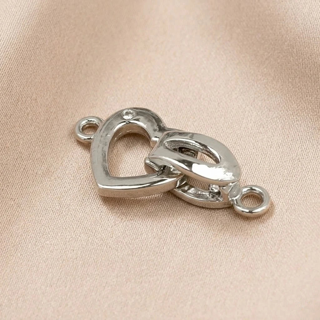 2pcs 18k Gold White Gold Plated Crystal Rhinestone Extension Fastener Clasp Set for DIY Bracelet Necklace and Jewelry Making