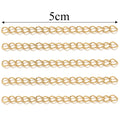 50pcs 5cm Stainless Steel Extension Chain Gold Necklace Bracelet Extender Tail Chains For Jewelry Making Supplies DIY Accessorie
