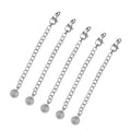 10pcs Stainless Steel Extension Extended Tail Chains Lobster Clasps Connectors DIY Jewelry Making Findings Bracelets Necklaces