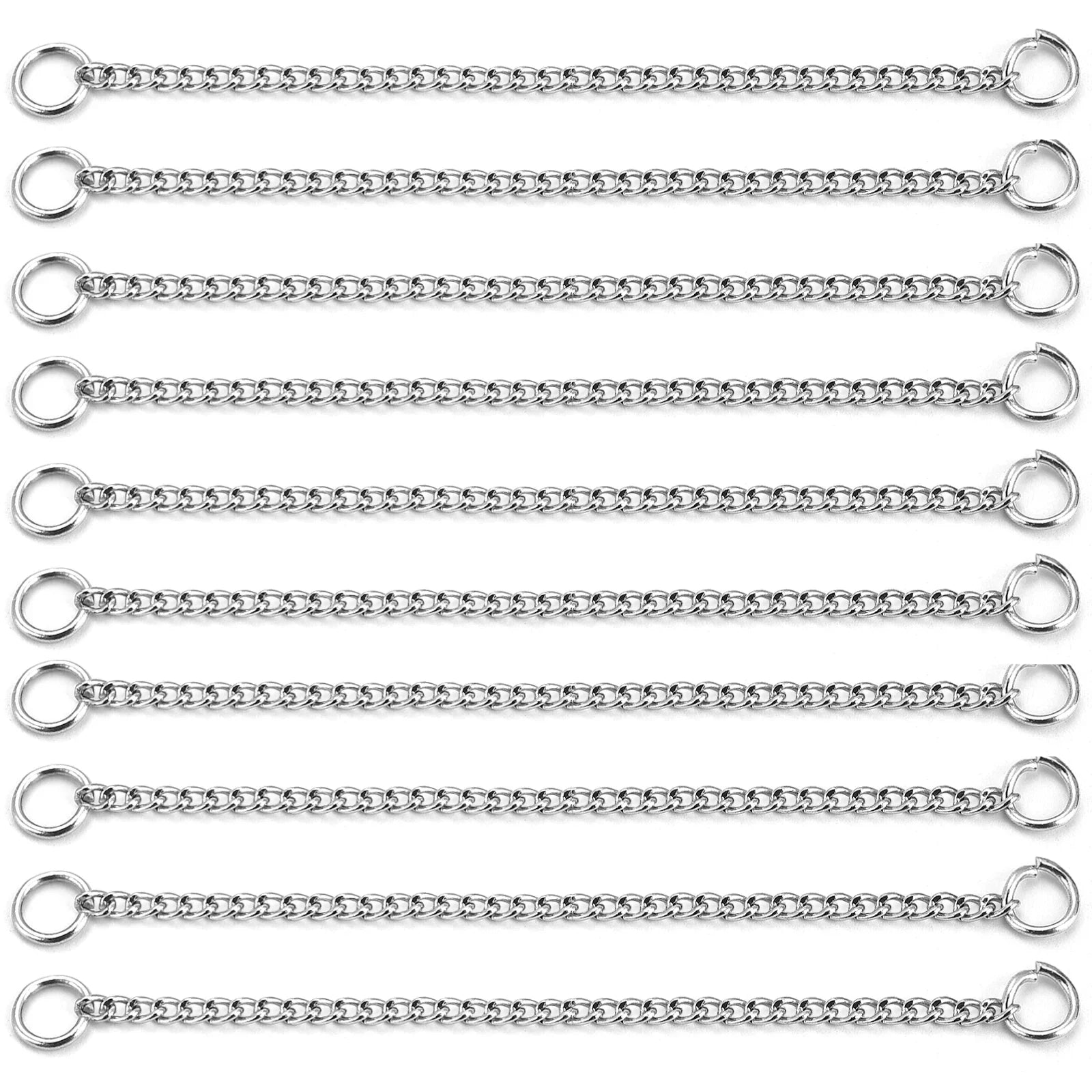 10pcs Stainless Steel Extension Chain No Fade Extended Connector Ball Tail Chain For Earrings Chain Necklace DIY Jewelry Making