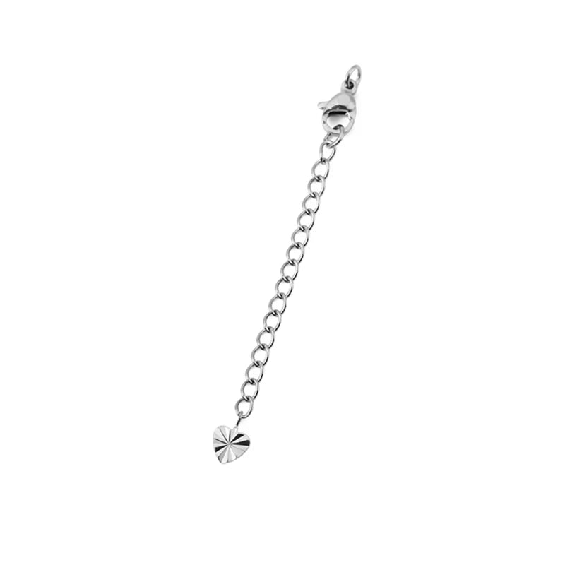 10pcs PVD Never Fade Stainless Steel Extender Extension Chain Extended Tail Chains Lobster Clasps For Necklace Jewelry Making