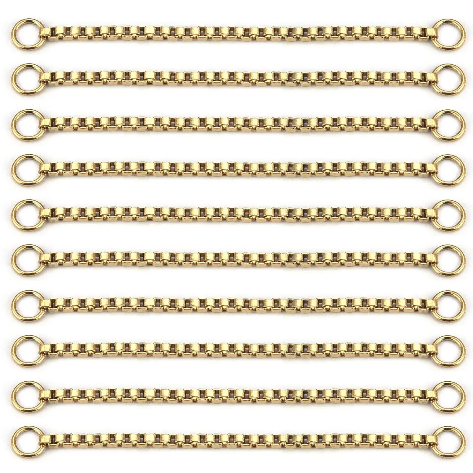 10pcs Stainless Steel Extension Chain No Fade Extended Connector Ball Tail Chain For Earrings Chain Necklace DIY Jewelry Making