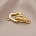 2pcs 18k Gold White Gold Plated Crystal Rhinestone Extension Fastener Clasp Set for DIY Bracelet Necklace and Jewelry Making