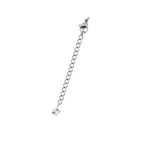 10pcs PVD Never Fade Stainless Steel Extender Extension Chain Extended Tail Chains Lobster Clasps For Necklace Jewelry Making